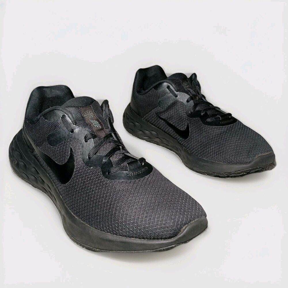 Nike Revolution 6 Next Nature Mens Size 11.5 Triple Black Running Shoes Sneakers